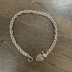 Sterling Silver Chain Necklace with Heart